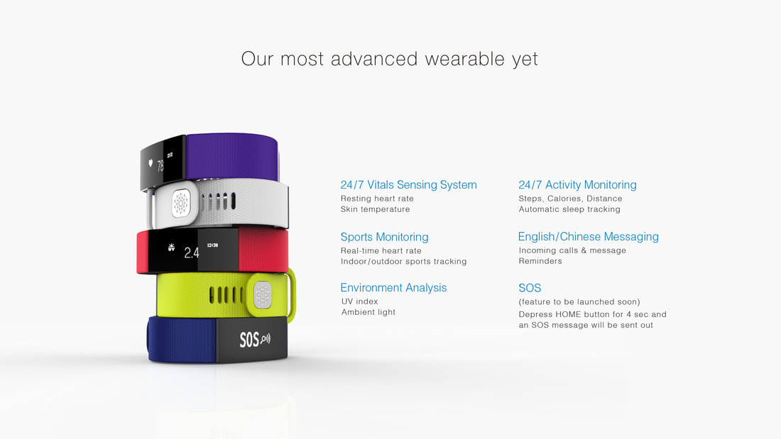 Clingband UV health and fitness tracker features